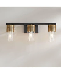 Possini Euro Design Berlin 23 1/2" High Modern 3 Light Bathroom Vanity Wall Lamp Light Fixture Mount Hardwired