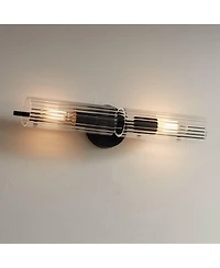 Possini Euro Design Possini Euro Taurus 22"W Matte Fluted Glass 2-Light Bath Light