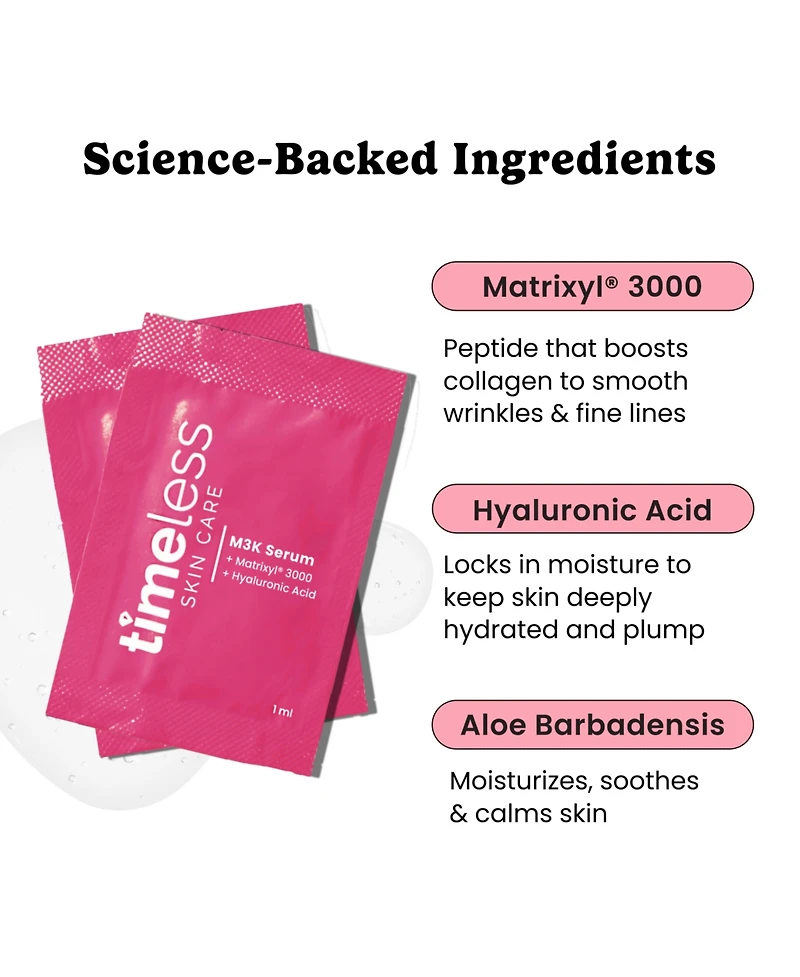Timeless Skin Care Matrixyl 3000 Peptide Complex Serum Single Use Pouches