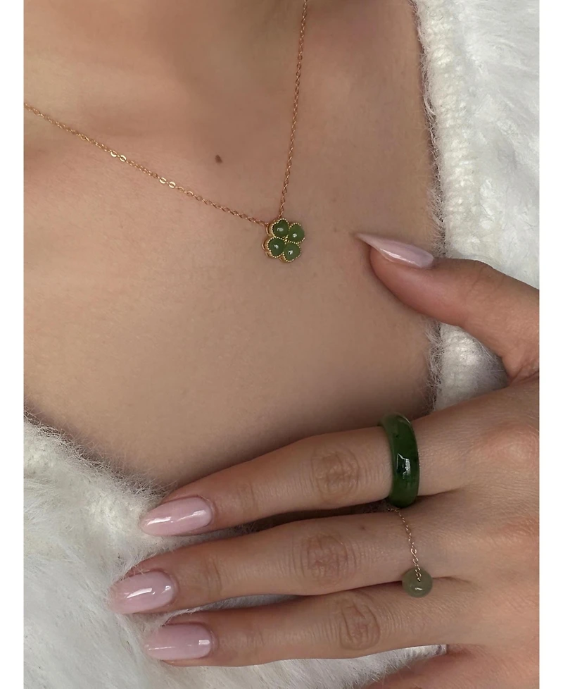 seree Jardin — Green Jade Pendant Necklace