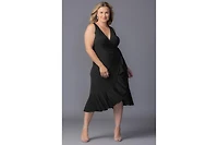 Kiyonna Plus Laguna Sleeveless Wrap Women's Dress