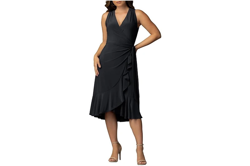 Kiyonna Women's Laguna Sleeveless Wrap Dress