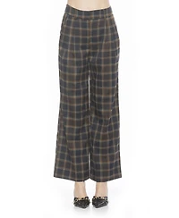 Alexia Admor Women's Elodie Plaid Wide Leg Pants