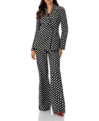 Ivonne Women's Double-Breasted Polka Dot Blazer
