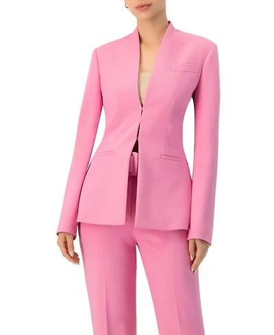 Ivonne Women's Collarless Straight Blazer