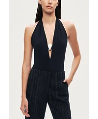 Nocturne Women's Halter Deep V Blouse