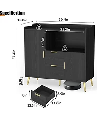 gaomon 40 Inch Modern Buffet Cabinet with Drawers