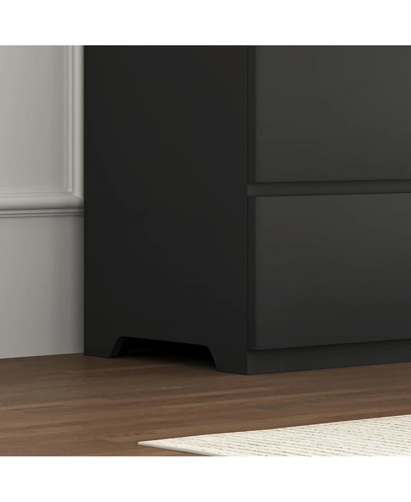 Flynama 8 Drawer Dresser Natural Wood Finish for Bedroom Living Room Rustic Style Storage