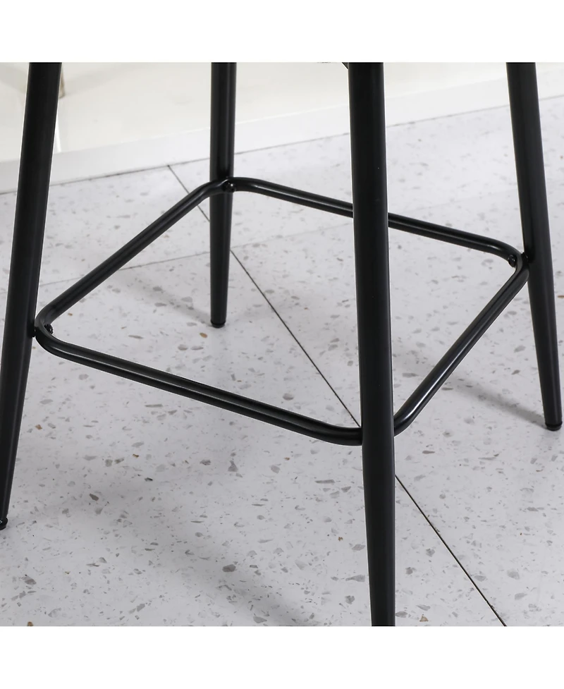 Clihome Set of 2 Counter Height Swivel Bar Stools, Barstools, 25.6" Seat Stools