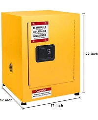 gaomon Flammable Cabinet, Safety Cabinet 17" x 17" x 22", Fireproof, Leakproof, Hazardous Storage Cabinet for Industry, Company and Home