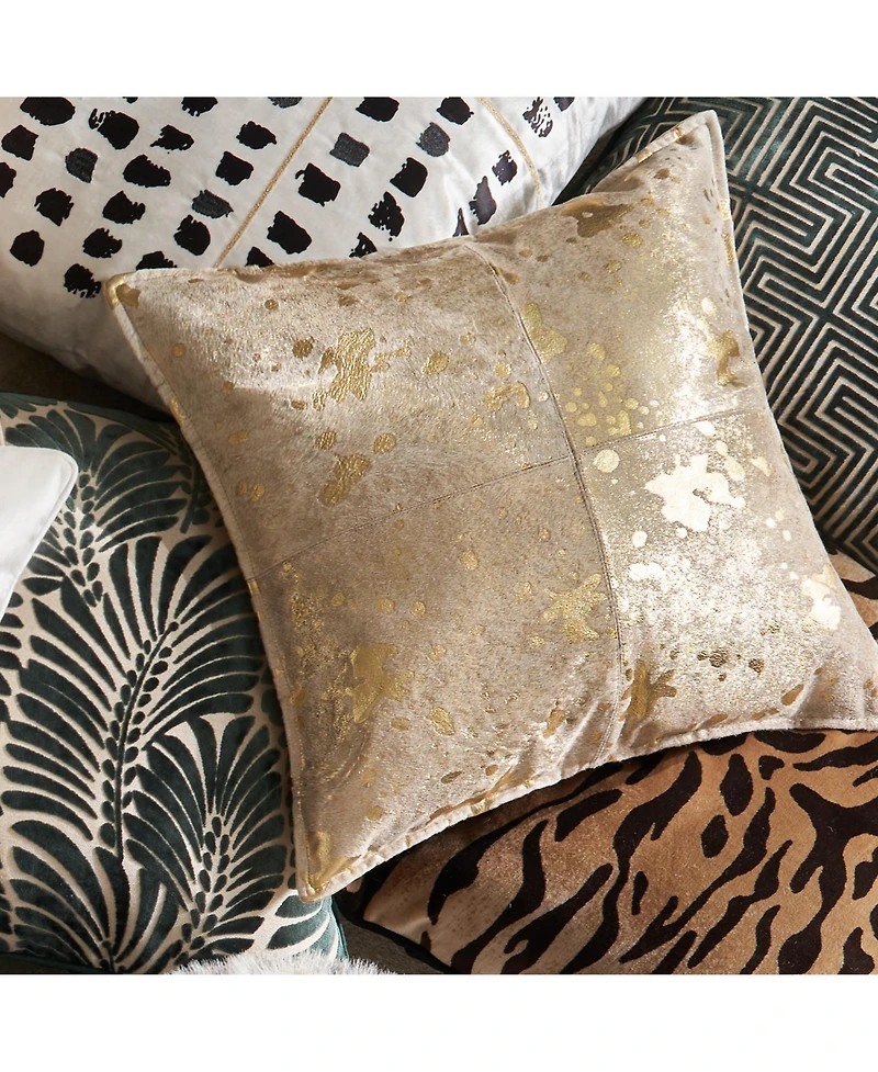 Z Gallerie Metallic Hide Pillow