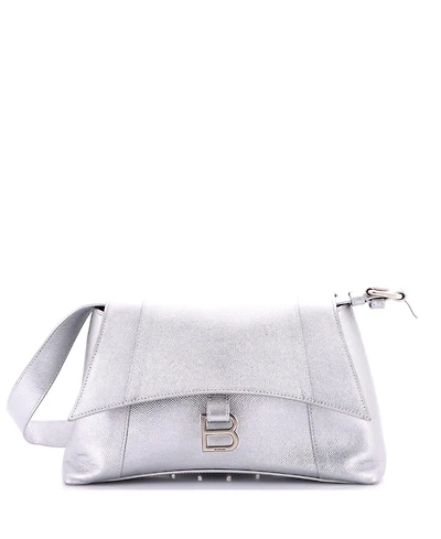 Pre-Owned Balenciaga Small Downtown Soft Hourglass Shoulder Bag Leather