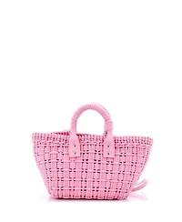 Pre-Owned Balenciaga Xs Bistro Panier Bag Woven Denim