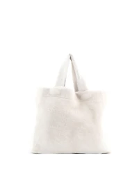 Pre-Owned Prada Medium Logo Tote Shearling