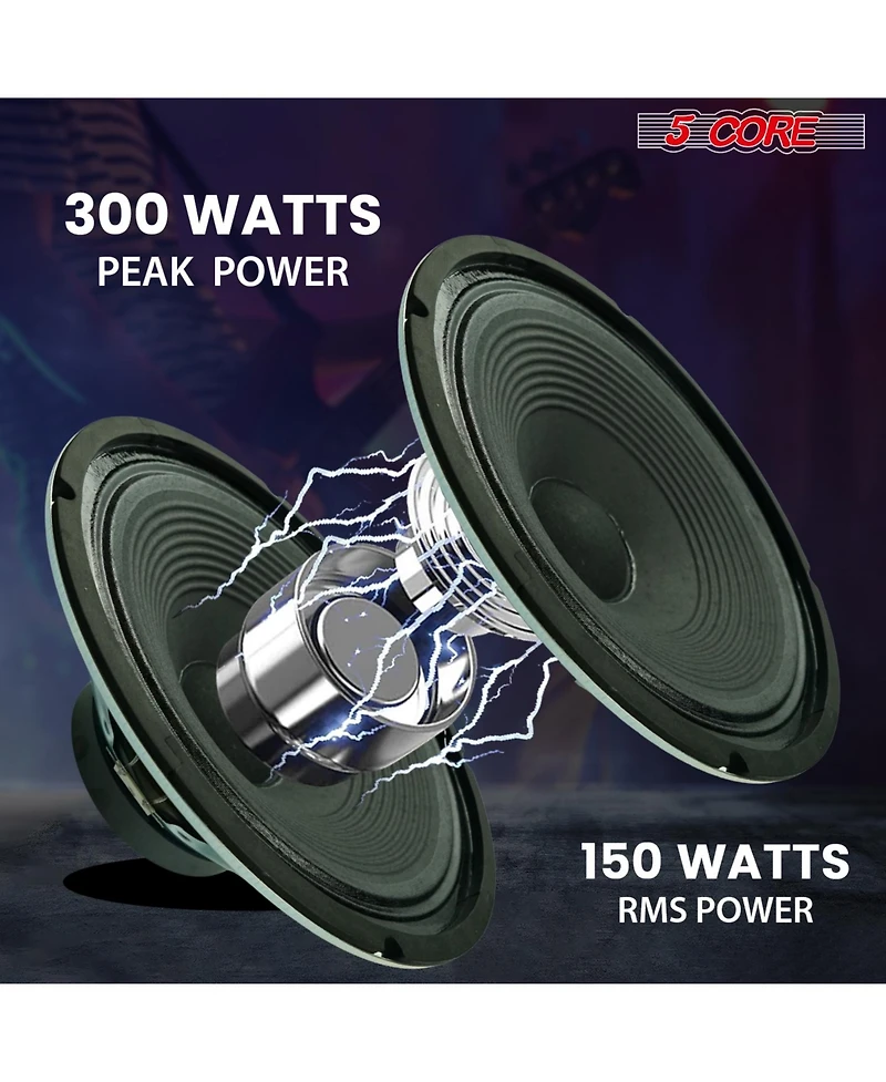 5 Core 12 Inch Guitar Speaker 300W Replacement 8 Ohm Amplifier Cabinet Driver