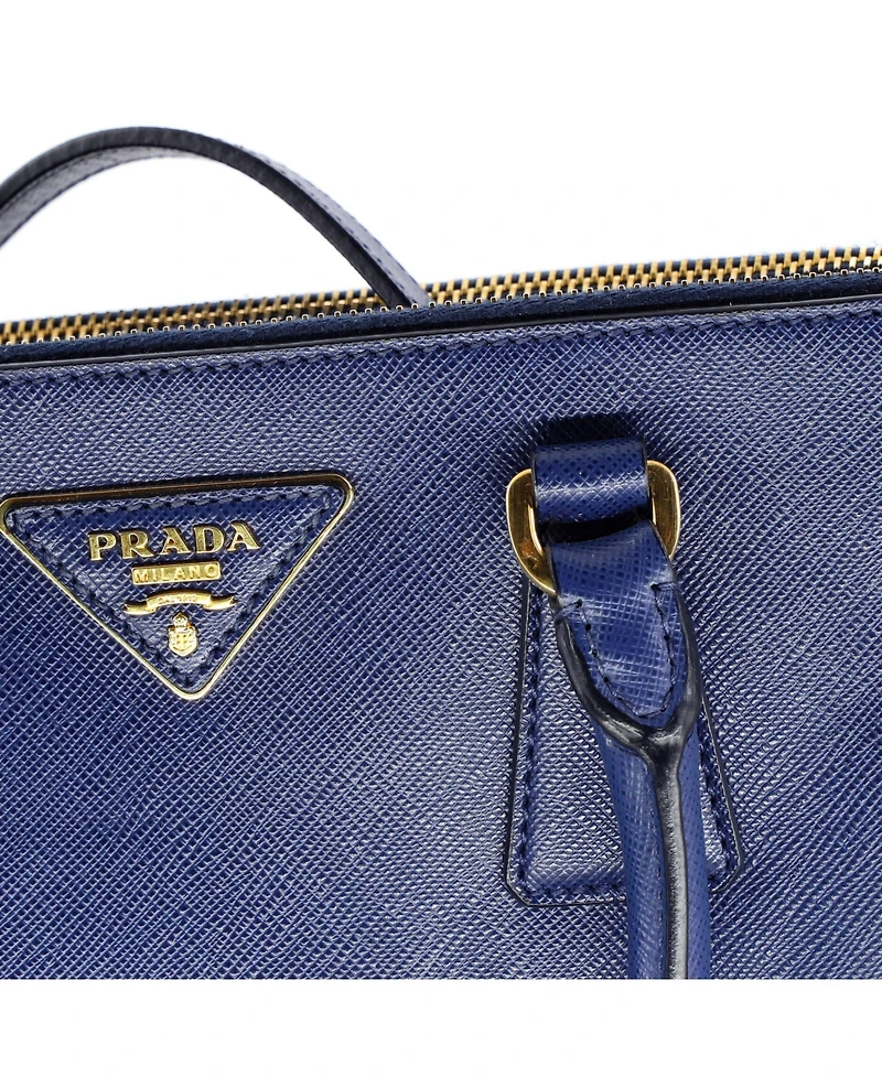 Pre-Owned Prada Small Double Zip Lux Tote Saffiano Leather