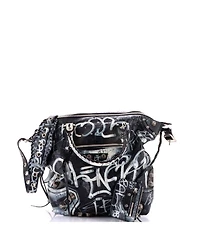 Pre-Owned Balenciaga Medium Le Cagole Graffiti Men Tote Leather