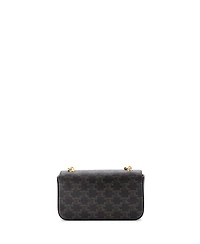 Pre-Owned Celine Small Triomphe Chain Shoulder Bag Triomphe Coated Canvas