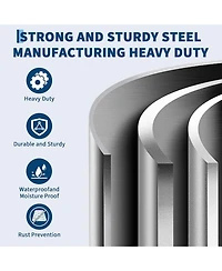 gaomon 67in Garage Storage Cabinet with Door Pegboard,Lockable Metal Storage Cabinet with Adjustable Shelves