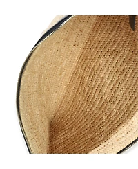 Pre-Owned Celine Beige Raffia Sequin Logo Clutch