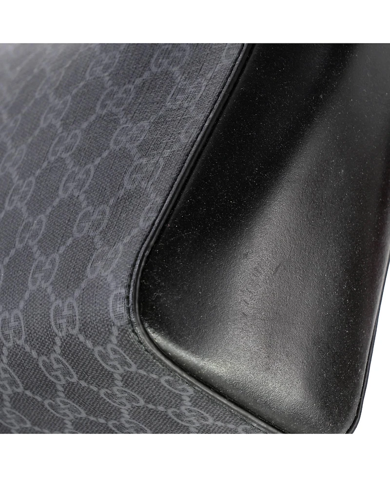 Pre-Owned Gucci Large Night Courrier Flap Messenger Gg Coated Canvas with Applique