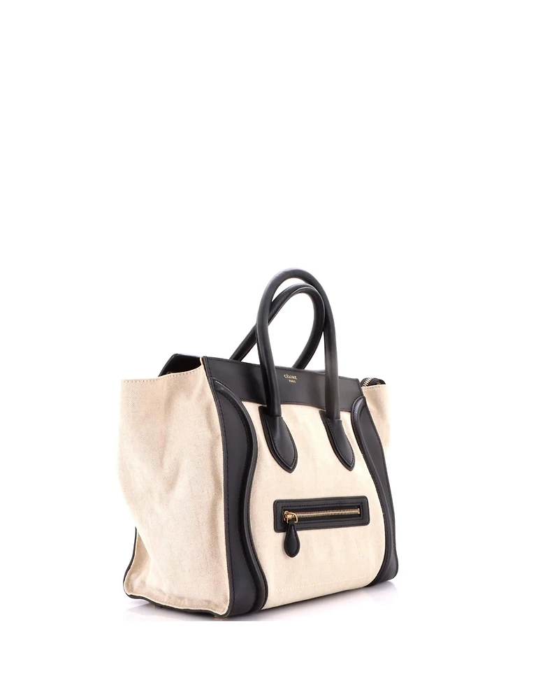 Pre-Owned Celine Mini Luggage Bag Canvas and Leather