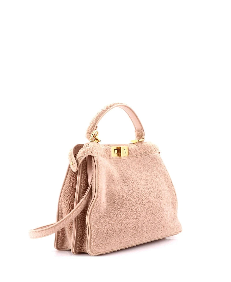 Pre-Owned Fendi Medium Peekaboo ISeeU Bag Shearling