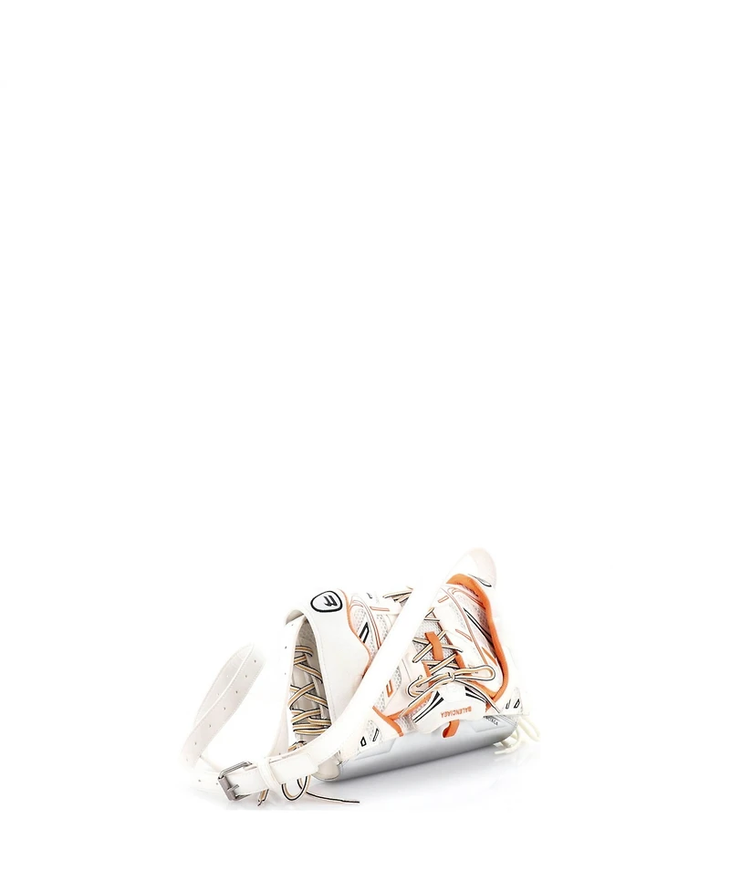 Pre-Owned Balenciaga Small SneakerHead Flap Crossbody Bag Mesh and Faux Leather