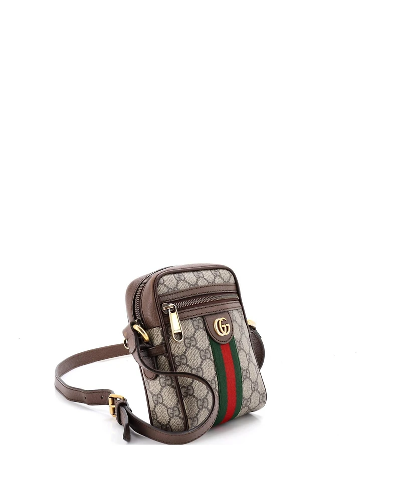 Pre-Owned Gucci Mini Ophidia Messenger Bag Gg Coated Canvas