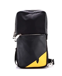 Pre-Owned Fendi Medium Monster Sling Bag Nylon and Leather