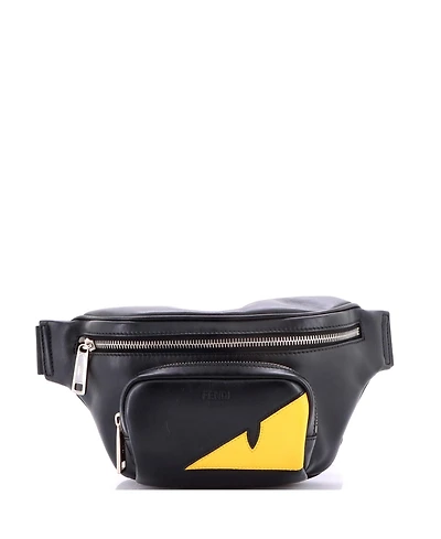 Pre-Owned Fendi Front Pocket Monster Waist Bag Leather