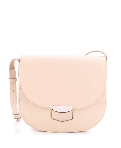 Pre-Owned Celine Medium Trotteur Crossbody Bag Grainy Leather