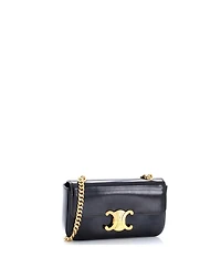 Pre-Owned Celine Small Triomphe Chain Shoulder Bag Leather