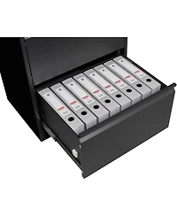 gaomon 3 Drawer Lateral File Cabinet, Heavy Duty Metal Filing Cabinet with Locks for Home Office, Black Cabinets Business Card Holder