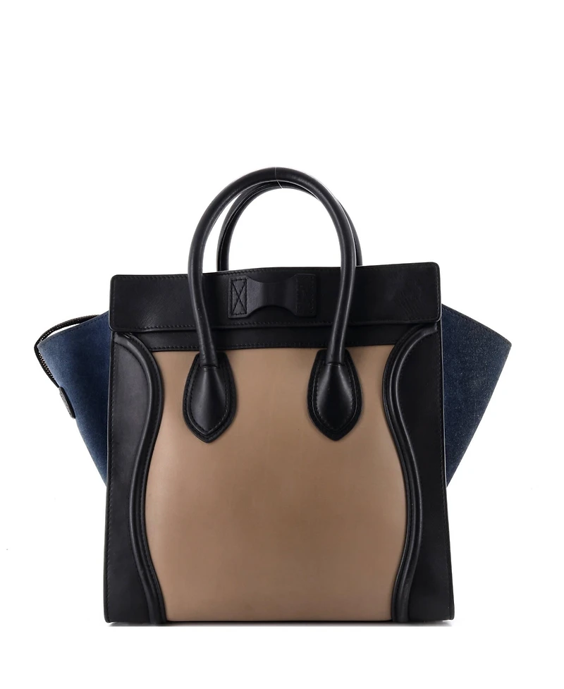 Pre-Owned Celine Mini Tricolor Luggage Bag Leather