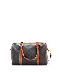 Pre-Owned Celine Medium Boston Bag Triomphe Coated Canvas