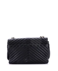 Pre-Owned Saint Laurent Large Classic Monogram College Bag Matelasse Chevron Leather