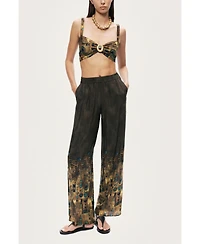 Nocturne Women's Printed Ring Detail Crop Top