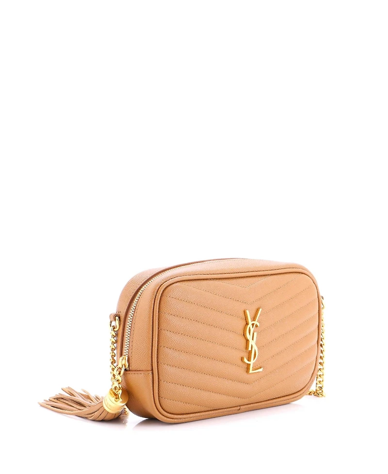 Pre-Owned Saint Laurent Mini LouLou Crossbody Bag Matelasse Chevron Leather