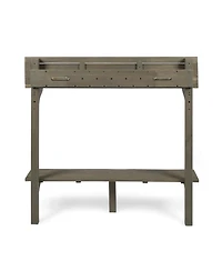 sumyeg 3-Piece Balcony Bar Set with Bottom Shelf Table and 2 Stools