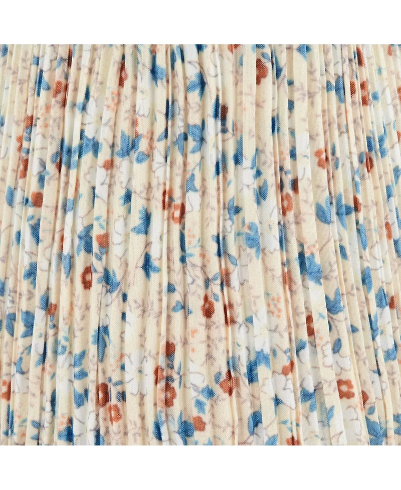 Springcrest 4" Top x 6" Bottom x 5 1/2" High x 5 1/2" Slant Print Lamp Shade Replacement Set of 4 Pleated Clip On