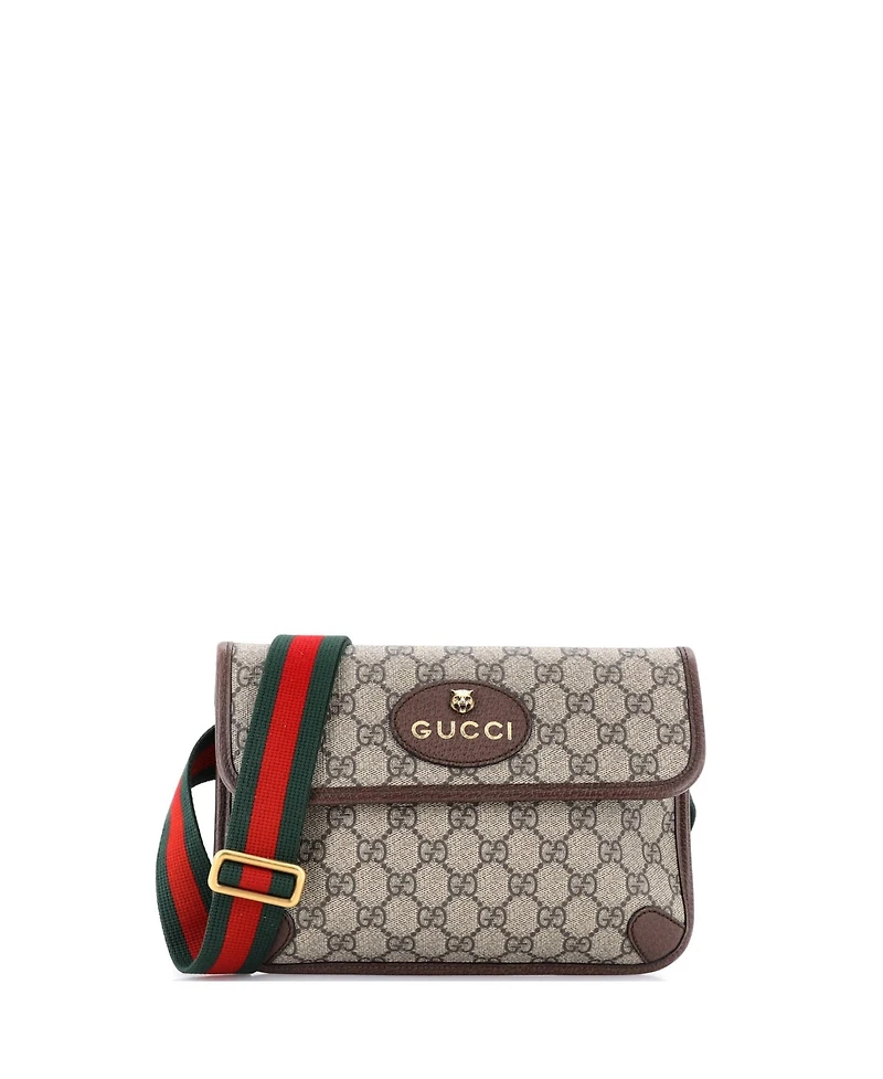 Pre-Owned Gucci Neo Vintage Flap Belt Bag Gg Coated Canvas