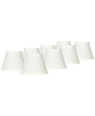 Springcrest Set of 8 Empire Chandelier Lamp Shades Small High Candelabra Clip-On Fitting