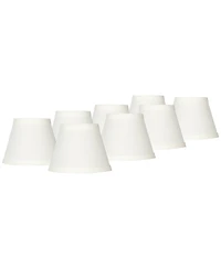 Springcrest Set of 8 Empire Chandelier Lamp Shades Small High Candelabra Clip-On Fitting