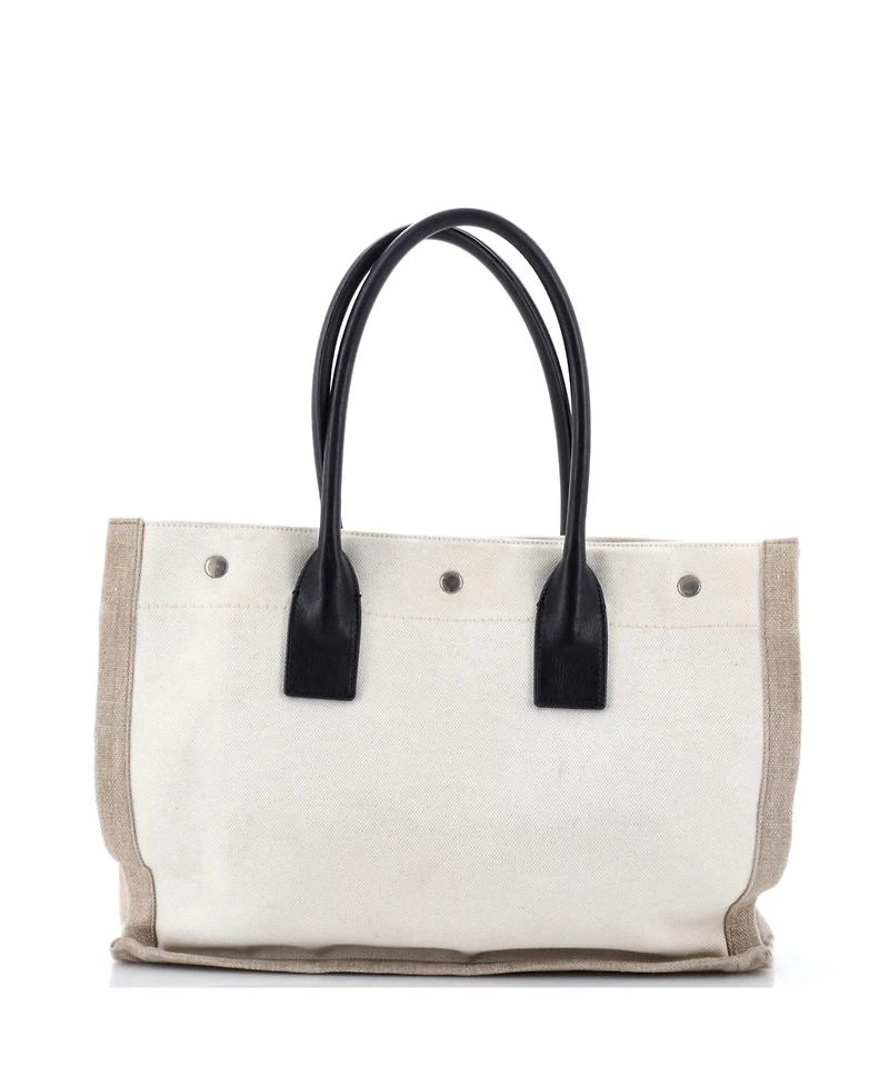 Pre-Owned Saint Laurent Small Rive Gauche Shopper Tote Canvas