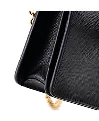 Pre-Owned Prada Mini Wristlet Wallet on Chain Saffiano Leather
