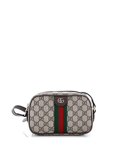 Pre-Owned Gucci Small Ophidia Camera Bag Gg Coated Canvas and Leather