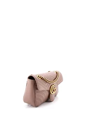 Pre-Owned Gucci Medium Gg Marmont Flap Bag Matelasse Leather