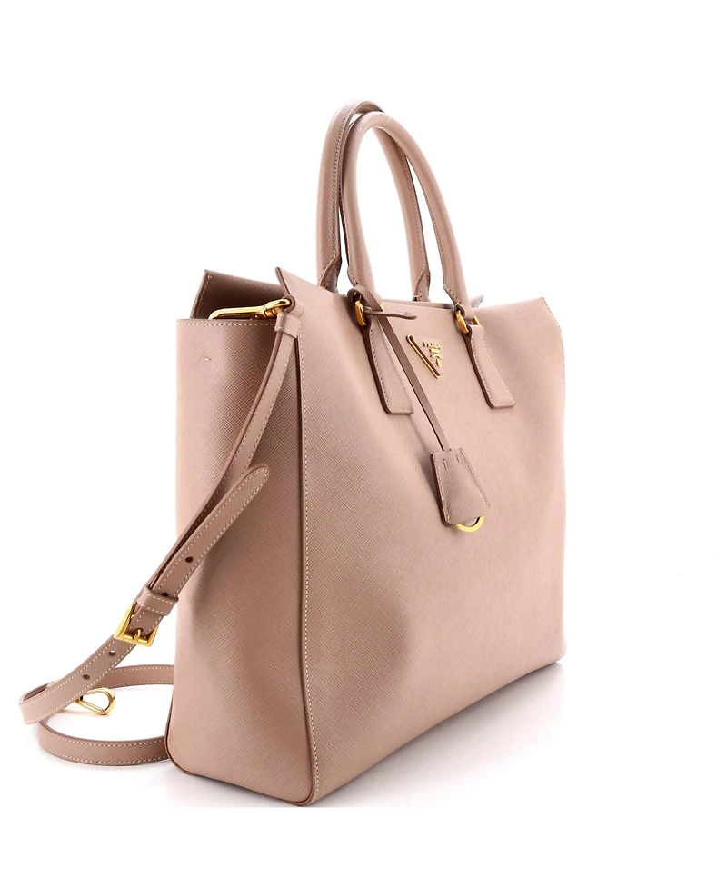 Pre-Owned Prada Medium Convertible Open Tote Leather