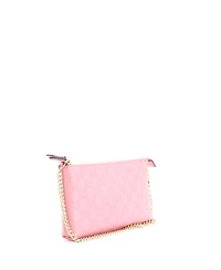 Pre-Owned Gucci Chain Wristlet Wallet Guccissima Leather